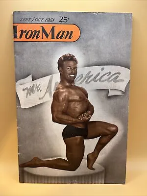 IronMan Bodybuilding Magazine September 1951 Mr America Roy Hillengen • $27