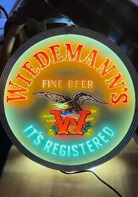 RARE 1950s Wiedemann Beer Lighted Motion Sign Advertising Sign Beer Sign • $1895