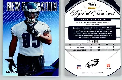 Mychal Kendricks 2012 Certified New Generation Mirror Blue #296 /100 Rookie RC • $3.99