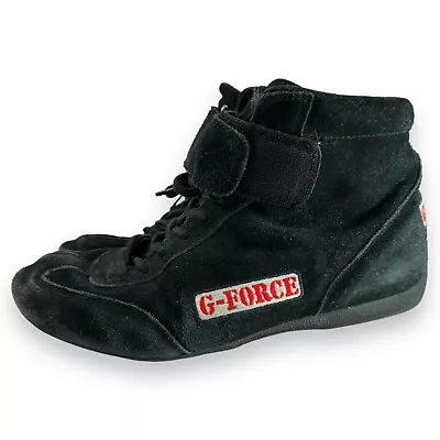 G-FORCE Racing Gear SFI SPEC 3.3/5 Shoe Mid-Top Shoes Black Suede Mens Size 8.5 • $39.97