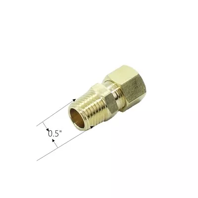 3 Pcs Brass Compression Fitting Male Connector 5/16  Tube OD X 1/4  NPT Adapter • $9.99