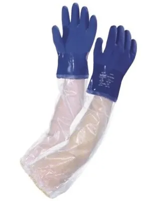 NEW MARIGOLD INDUSTRIAL WORK EXTENDED SLEEVE 40 Cms CHEMICAL GAUNTLET GLOVES 7/S • £7.99