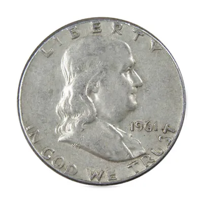 $14.99 • Buy 1961 D Franklin Silver Half Dollar VG 90% Silver 50c Very Good