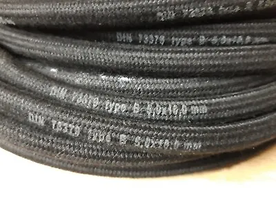 £2.79 • Buy Cotton Braided Rubber Fuel Hose For Unleaded Petrol / Diesel Oil, Line
