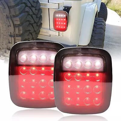 2* 16 LED Rear Tail Lights Brake Lamps Turn Stop Reverse For Jeep Wrangler TJ CJ • $19.99