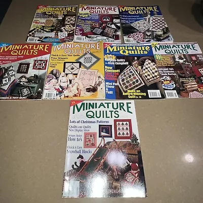 8 Miniature Quilts Magazine Lot Christmas Holidays 1992 1993 1994 1997 1998 2000 • $24