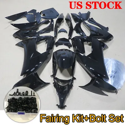 Fairing Kit W/Bolts For Kawasaki Ninja ZX10R 2008-2010 ZX1000 Glossy Black Body • $359.99