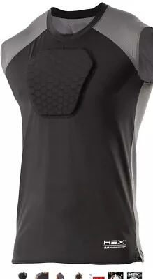 McDavid HEX Heart Guard Chest/Sternum Protect Padded All Sports Shirt Youth M • $20