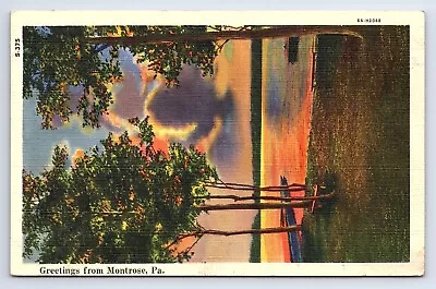 Postcard Greetings From Montrose Pennsylvania PA • $4.89