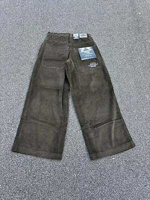 Vtg Garment Stage Baggy Corduroy Jeans 34x33 Wide-leg NWT Skater Brown • $150