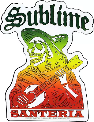 Sticker - Sublime Santeria Skeleton Ska Punk Reggae Music Band 5  Decal #5888  • $8.25