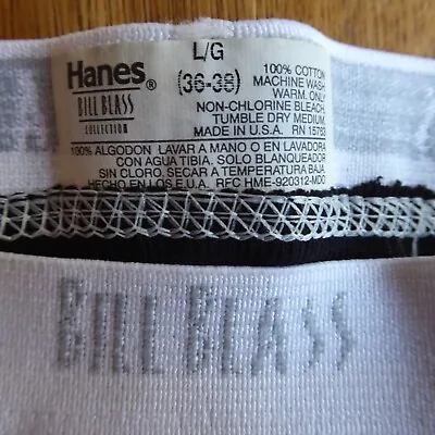 Vtg. Bill Blass For Hanes Men's Brief Underwear  Y  Fly Black L NWOT USA • $19