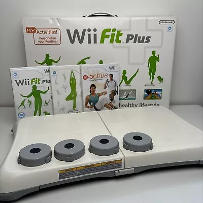 Nintendo Wii Fit Plus Balance Board Game Bundle With Box Fitness Workout • $79.95