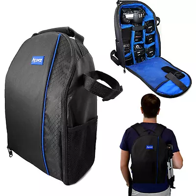 Camera Bag Backpack For Canon EOS Sony Nikon DSLR DigitalShockproof Waterproof • $25.99