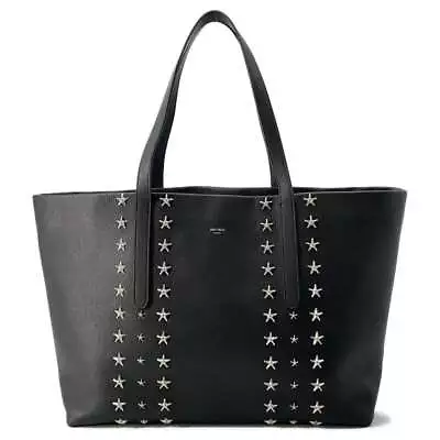 JIMMY CHOO Star Studded Pimlico Tote Bag Leather Black • $400