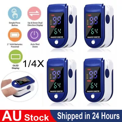 Finger Pulse Oximeter Blood Oxygen Saturation SPO2 Patient Heart Rate O2 Monitor • $10.99