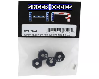 HOT RACING MTT10M01 Mini-T 2.0/Mini-B 12mm Aluminum Hex Set (Black) (4) HH • $18.88