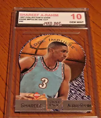 SHAREEF ABDUR RAHIM Rookie****1997 EDGE IMPULSE-Cut--GEM Mint 10***GRIZZLIES-#40 • $69.77