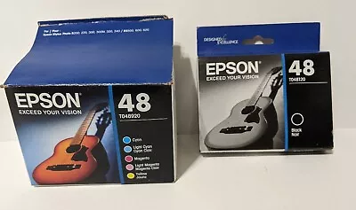 2019 Set Of 6 Genuine Epson 48 Ink BLACK COLOR T048 T0481-T0486 In Retail Boxes • $64.79