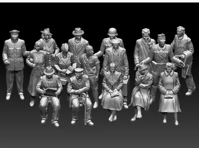 Railroad Passengers Full Set 1/24th Resin Printed • £100