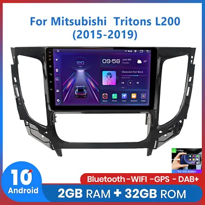 $314.99 • Buy Car Radio For Mitsubishi Triton MQ MR L200 2015-2019 GPS Navi Android Carplay