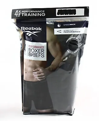 New! 4 Pack Reebok Men's Stretch Performance Boxer Briefs Free Shipping S-2XL • $22.93