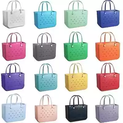 Beach Bag Tote Waterproof Large Silicone Medium Rubber EVA Summer Shoulder • $13.99