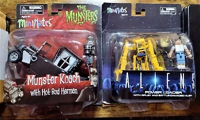 Diamond Select Minimates ‘Munster Koach’ And ‘Aliens Power Loader’ Both NIB • $34.95