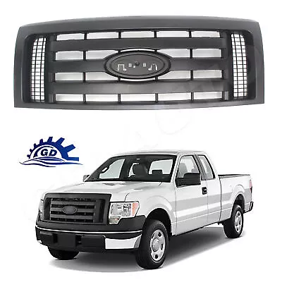 For 2009-2014 Ford F-150 F150 Grille Grill Front Bumper Hood Guards Black XL • $92.59