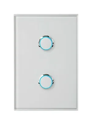 Lite Teq Light Switch Power Point Glass Look White  • $38.90