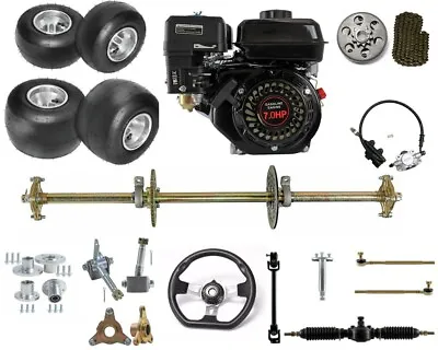 32  Rear Axle Kit 5  Slick Wheels Steering Hub 7HP Gas Engine Motor Drift Trike • $1098.51