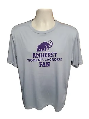 Amherst College Womens Lacrosse Fan Tusks Up Adult Medium Gray TShirt • $15