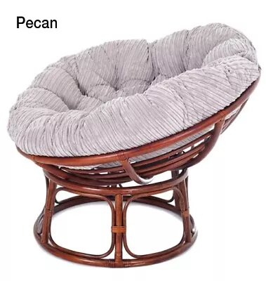 NEW Papasan Chair & Cushion Pecan Frame And Jumbo Cord. Choice Of Colours. • £299