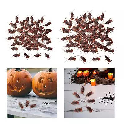 100pcs Fake Cockroach Toys Trick Joke Toys For Kids • £6.13