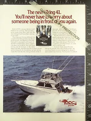 1982 ADVERTISING For Viking 41 Sportfisherman Motor Yacht Boat • $13.50