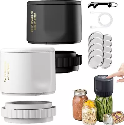 Mason Jar Vacuum Ever Sealer Plus Electric Kit Automatic Cordless Can • $76.98