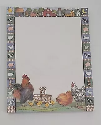 Vintage 1994 Notepad 60 Sheets Farmhouse Chickens Theme • $9.99
