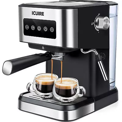 Espresso Machine With Milk Frother 20 Bar Pump Pressure Coffee Machine 1.5L/50 • $83.38