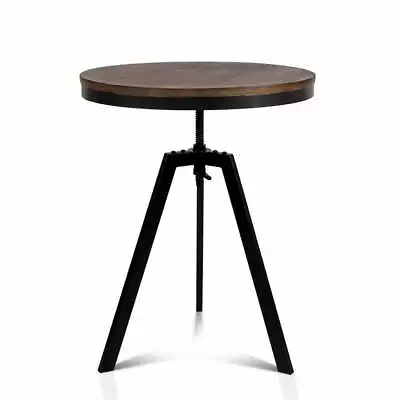 $100.15 • Buy Artiss Bar Table Vintage Dining Retro Industrial Metal Wooden Cafe Coffee Round