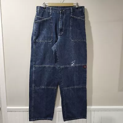 Vintage Dickies Double Knee Workwear Loose Fit Baggy Skater Wide Jeans 38x34 • $39.99