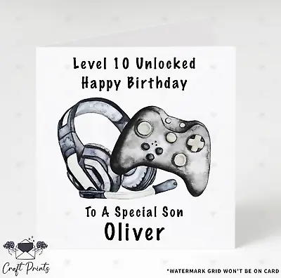 Personalised Birthday Card Gamer Gaming Xbox Son Grandson Brother Nephew  • £2.99