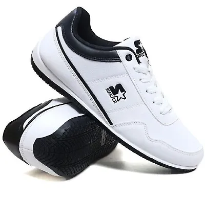 Mens Casual Lace Up Gym Walking Sports White Summer Shoes Running Trainers Size • £12.95