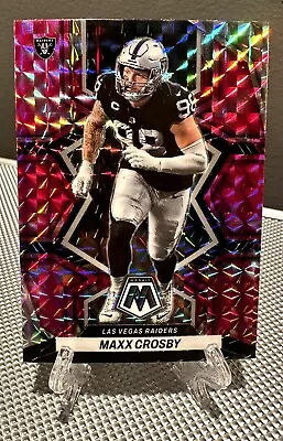 2022 Mosaic MAXX CROSBY Pink Prizm Base Parallel 2🔥NFL Las Vegas Raiders • $12