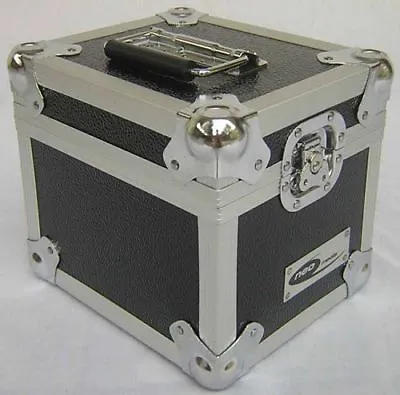 7  Vinyl Singles Record Storage Case DJ Box Holds 100 Neo Media Black Aluminium • £50.79