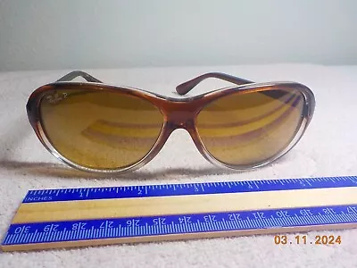 Ray-ban P Sunglasses Rb 4153 & 821-m2 Italian Made Brown To Clear Frames • $12