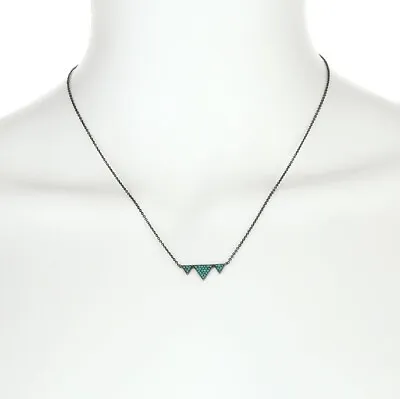 $24 • Buy Nadri Triangle Green Pendant Necklace $48