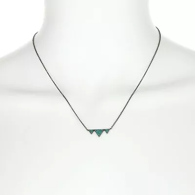 $24 • Buy Nadri Triangle Green Pendant Necklace $48