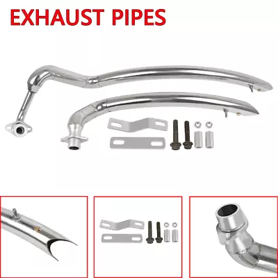 Chrome Exhaust Pipes System Fit For Yamaha V Star 650 XVS400 XVS650 Dragstar 650 • $269