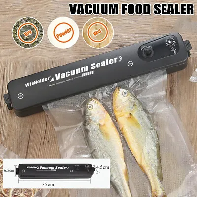 Vacuum Sealer Automatic Packing Machine With 10 Bags For Dry / Moist Fresh Food • £10.99