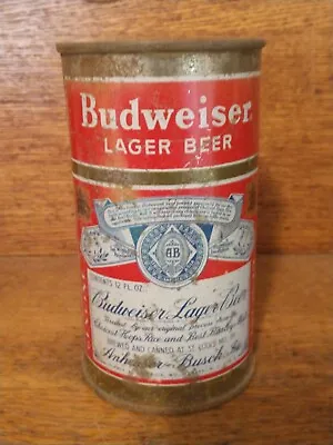 Budweiser Lager Beer Flat Top Can 12oz Anheuser-Busch St. Louis MO • $7.99